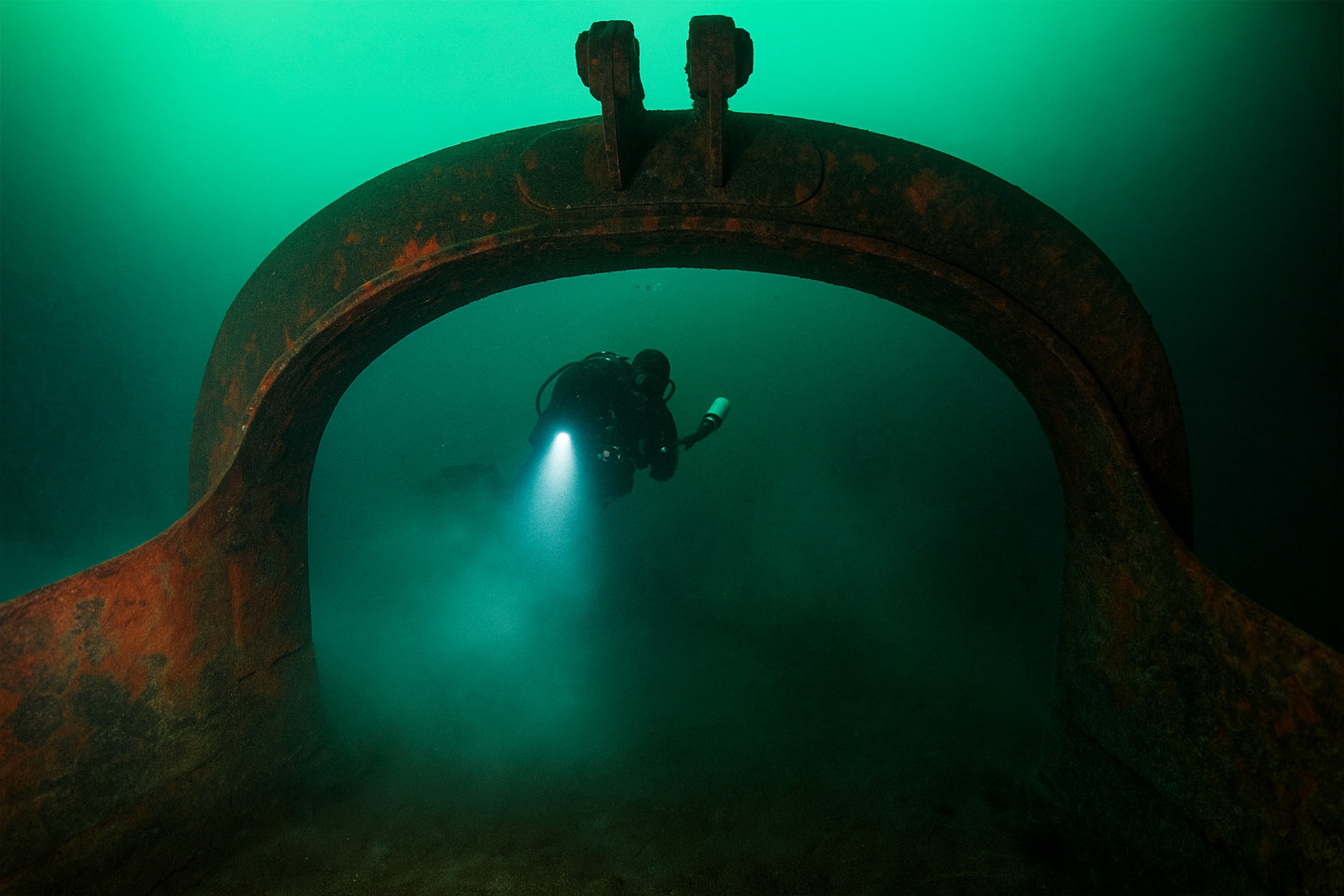 Дайвинг в посёлке Янтарном