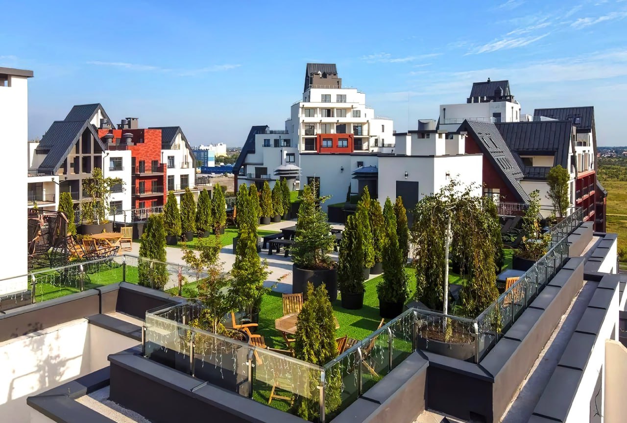 Эксплуатируемая кровля в домах Русской Европы - использование